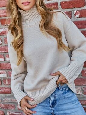 Umah Ribbed Mock Neck Sweater
